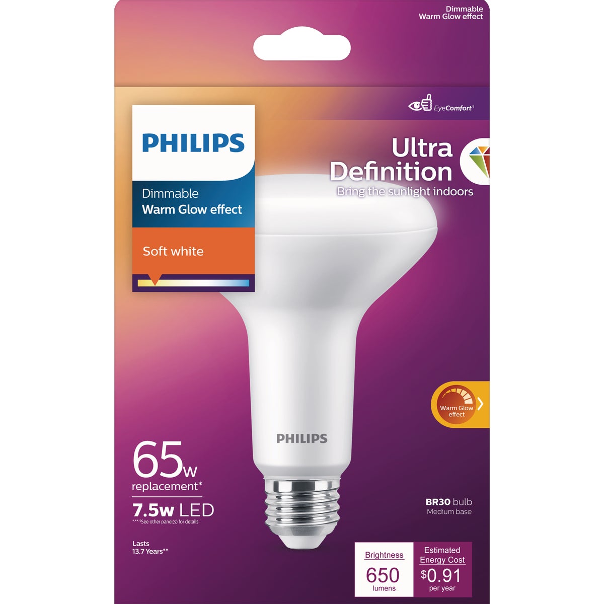 philips br30 dimmable led light bulb